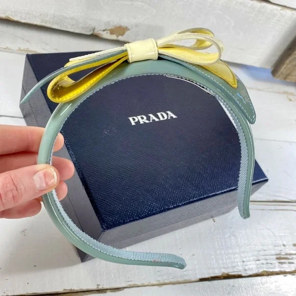 Prada Patent Leather Bow Head Band - Picture 7 of 7